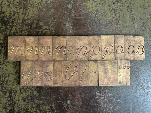 Antique brass letterpress - antique,