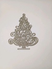 Beautiful Christmas Tree Die Swirly Decorative Tree Christmas Cardmaking Die