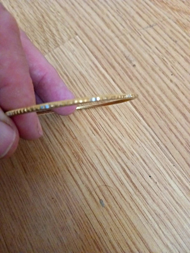 Gold tone metal - gold-tone, bangle