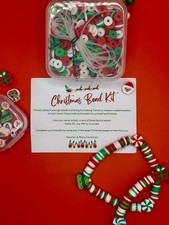 6mm Flat Clay Christmas Bead Kit – DIY Bracelet Making Set for Kids & Adults