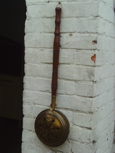 Vintage brass bed - brass, warming