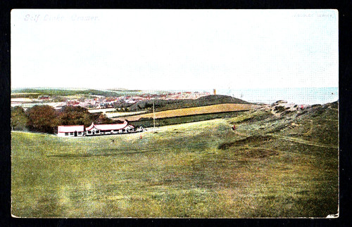 Old postcard the golf links - the,