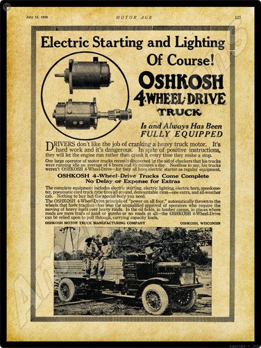 1920 oshkosh motor trucks - oshkosh, new