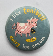 Vintage Tonibell Ice Cream Advertising Pin Badge 32 mm diameter