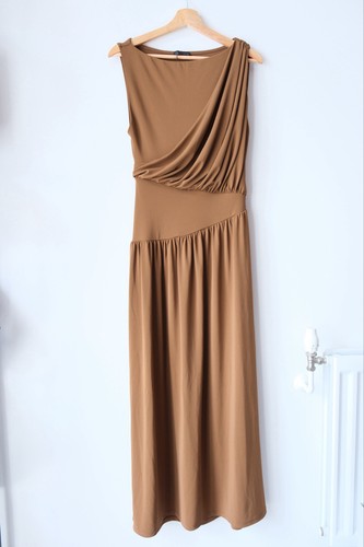 Zara brown long drapey dress