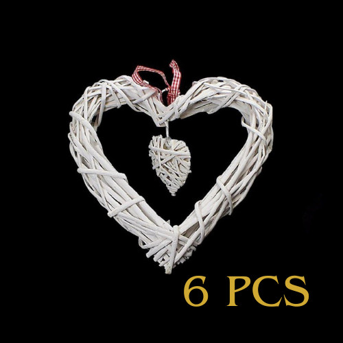 Rattan heart wreath - rattan, garden