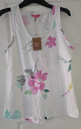 Joules boprint white vest top - boprint,