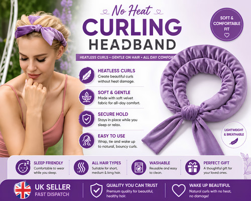 Heatless curling rod headband - heatless,