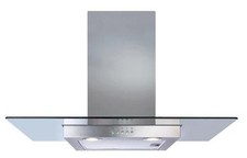 CDA 90cm Flat Glass Chimney Extractor Hood – Stainless Steel – ECN92SS