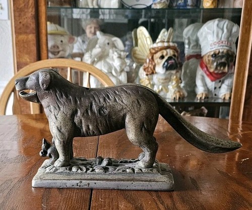 Vintage cast iron dog - vintage,