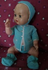 Vintage OK Kader B3520 Baby Doll in Original Romper suit.