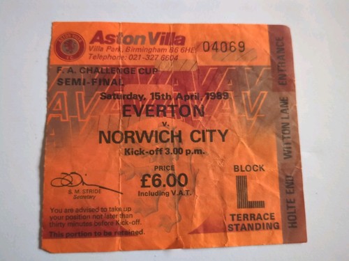 Cup semi final ticket - f.a., semi-final