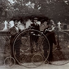 Antique 72 Photograph Album Bicycle Race Trip Penny Farthing Bike England UK
