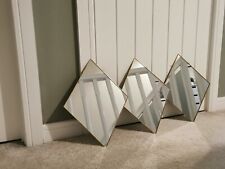 3x Diamond Shaped Mirrors From