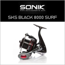 SONIK SKS BLACK 8000 FIXED SPOOL SURF REEL - NEW | BEACH/SURF CASTING REEL