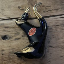Vintage Black  & Gold Murano