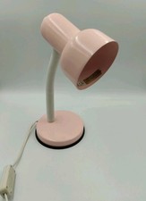 Vintage Retro Desk Lamp Pale Pink Mid Century BHS Gooseneck Small