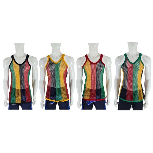 Crystal mens rasta string - string, vest