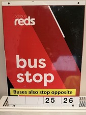 Salisbury Reds Bus Stop Sign