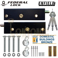 Federal Enfield Genuine Original Garage Door Bolts Lock One PAIR MK9 NEW 2024