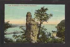 McGregor Iowa IA 1912 Steam Barge Tug, Pinnacle Rock, Mississippi River Cabins