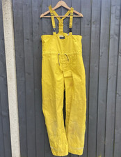 Mens HENRI LLOYD Bib Pants Small Yellow Fishing Sailing Boat Marine Yacht