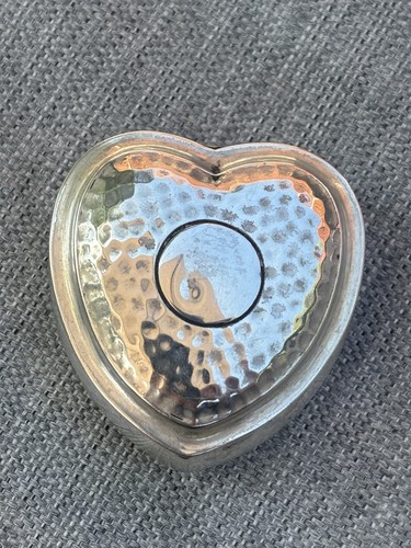 Silver heart shaped - heart, trinket
