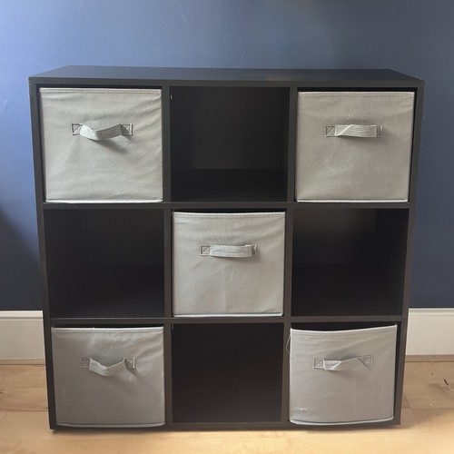 Black cube storage unit - 9-cube,