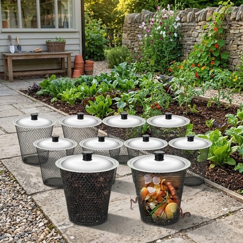 Inground worm composter with - worm,