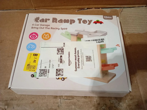 Wooden car ramp racer toy - wooden,