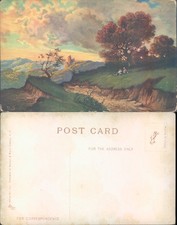 Landscape with ruins and trees unidentified location Stewart Woolf Landscapes