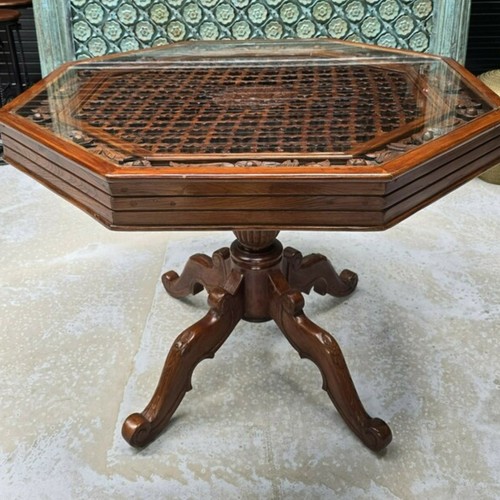 Vintage octagonal teak dining - octagonal,
