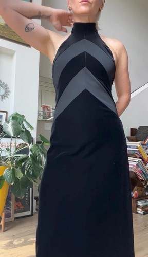 Vtg 90s black velour - black, burnout