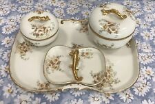 Antique Limoges Trinket Dish Vanity Set CHF GDM Charles Field Haviland Gerard
