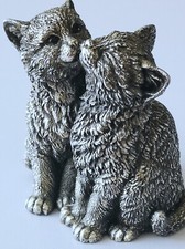 NICE STERLING SILVER HALLMARKED "COUNTRY ARTISTS" FIGURE-TWO LOVELY KITTENS