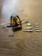 Vintage 1989s Playmobil Pirate Rowing Boat Shipwreck & Fish