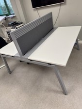Back to Back Desk with divided screen