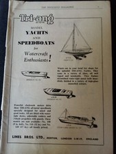 Kvc8 Ephemera 1949 advert triang yachts and speedboats lines bros