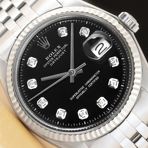 Rolex mens datejust black - mens,
