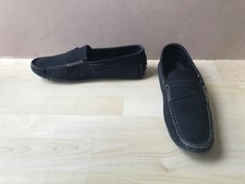 Tods Mens Dark Blue/Black Suede Loafer Style Driving Shoes - UK  9.5     EU  44