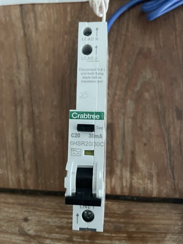 Crabtree 6hsr20 30c - crabtree, rcbo/rcd