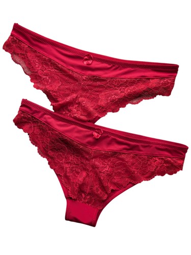 Women red briefs - red,