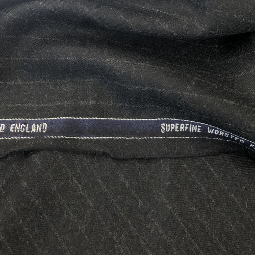 Charcoal chalk stripe - charcoal,