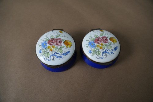 Pair vintage english enamel - pair,