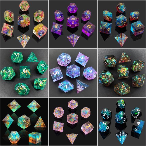 Poly dnd dice set resin - resin, 7pcs