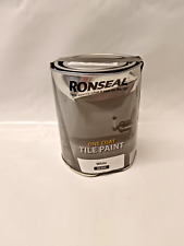 Ronseal One Coat Tile Paint Gloss White  Mould Resistant  *  Dented Can *  750ml