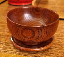 Japanese Style Wooden Jujube Bowl with Saucer | Rice Bowl | Noodle Bowl