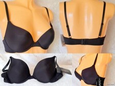 BLACK T-SHIRT BRA U/WIRED PUSH