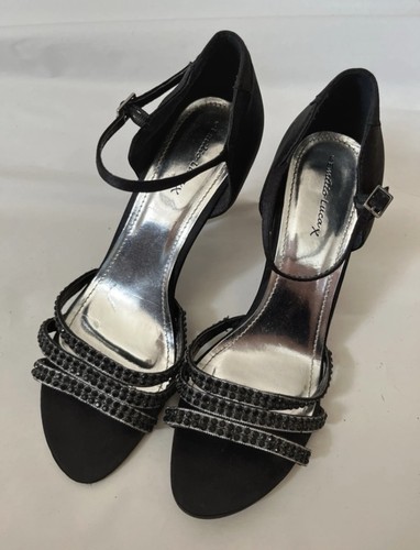 Sparkly black strappy stiletto - sparkly,