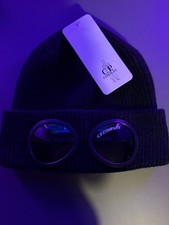 CP Company Black Beanie Hat
